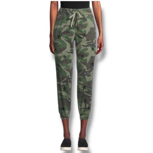 Driftwood Camo Print Star Embroidery Joggers Pants Sz S Cotton Pull On Grunge - Picture 10 of 11